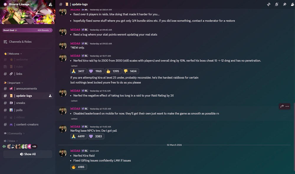 Official Bizarre Lineage Discord Server Link