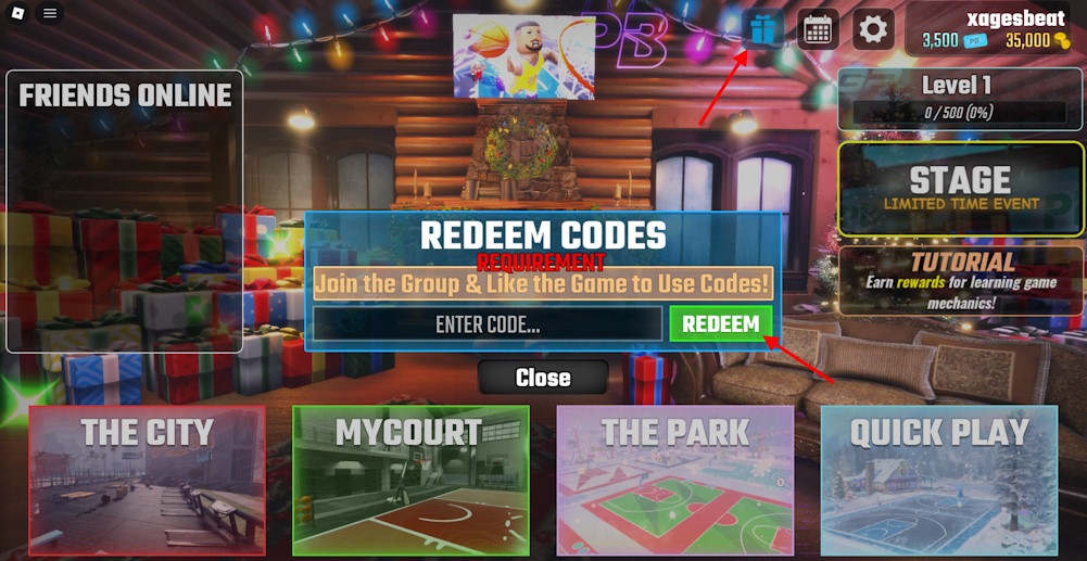 Playground Basketball codes redeem