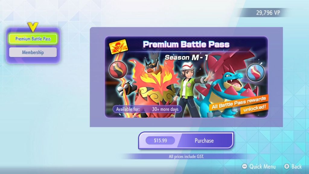 Pokemon Champions Premium Battle Pass