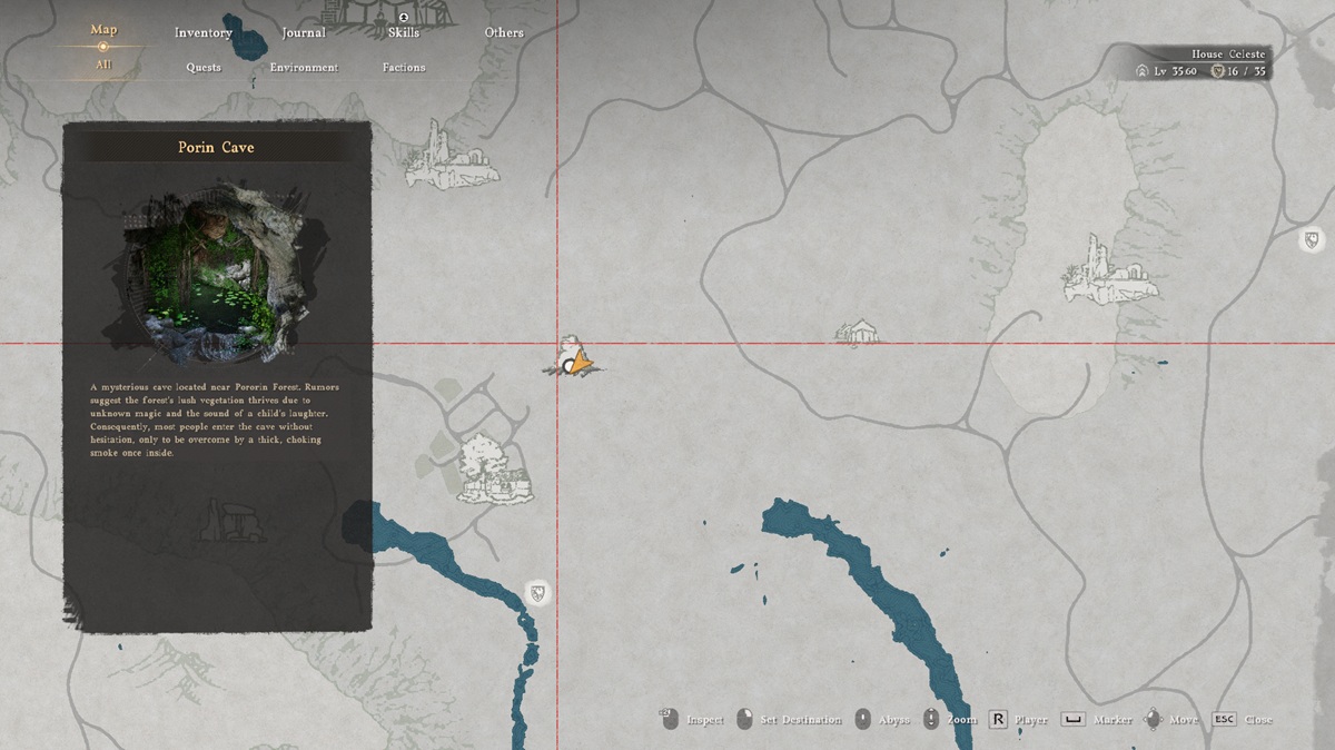 Pororin cave map location Crimson Desert