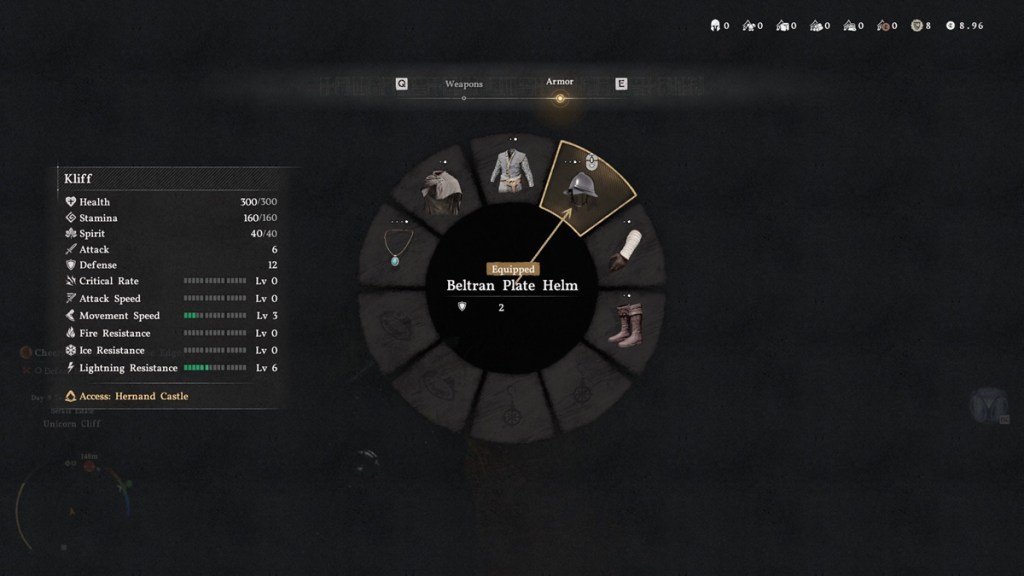 Quickly switch helmet in Crimson Desert