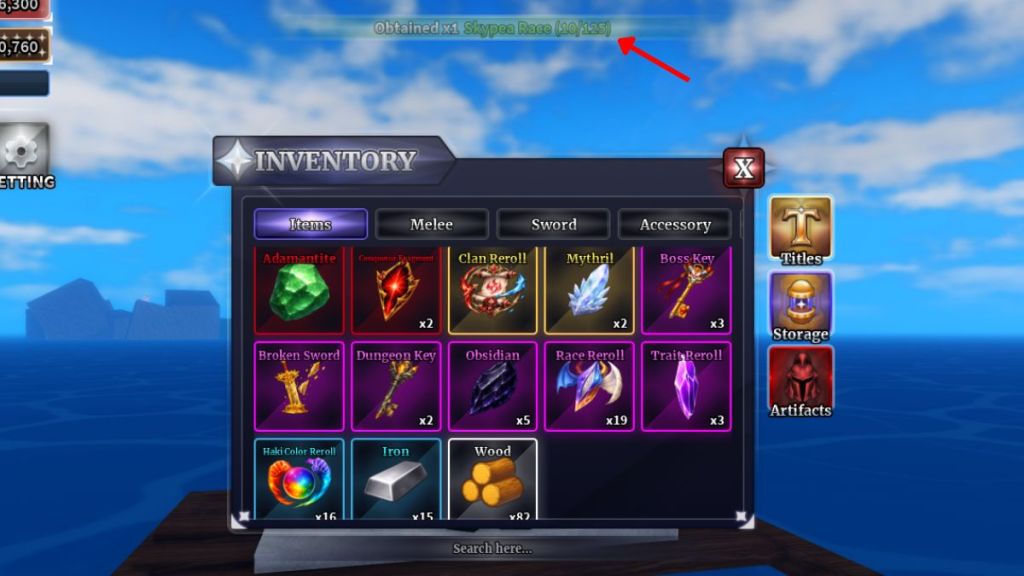 Re Roll Races in Sailor Piece