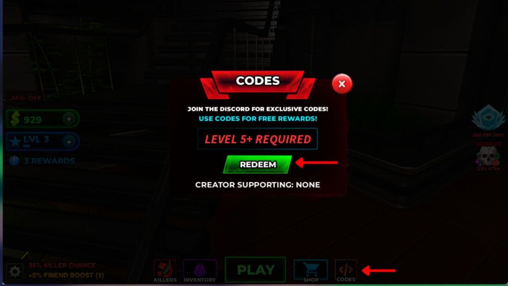 Redeem KILLSPREE Codes