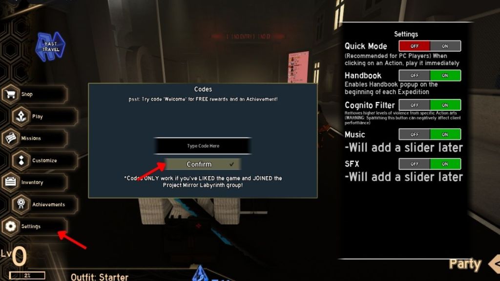 Redeem Project Mirror Labyrinth Codes
