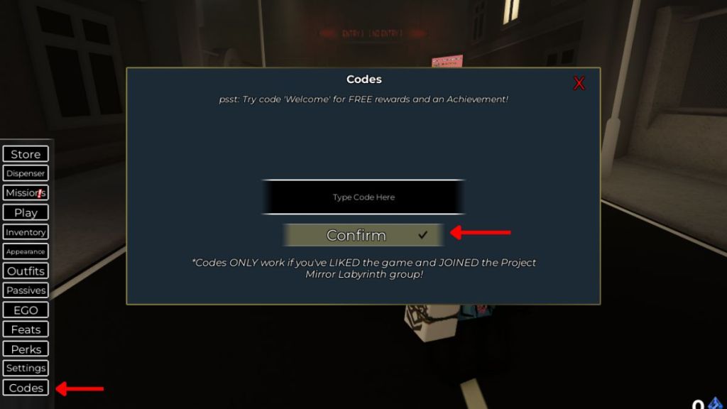 Redeem Project Mirror Labyrinth Codes