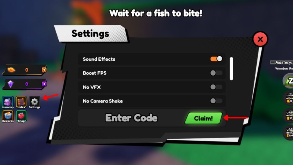 Redeem Titan Fishing Codes