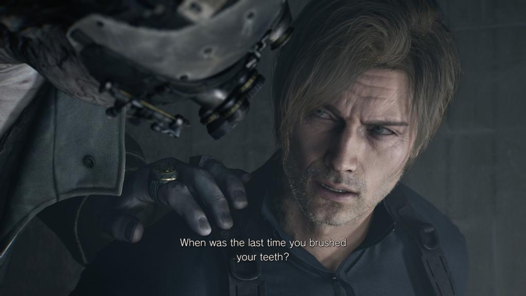 Resident Evil Requiem Leon Corny jokes