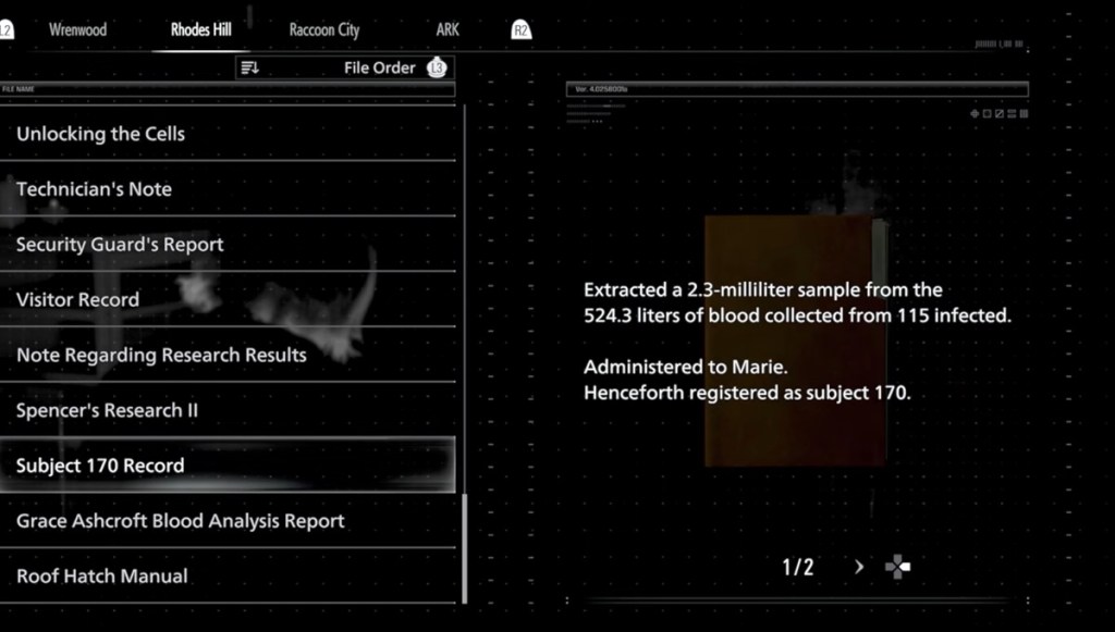 Resident Evil Requiem Subject 130 report