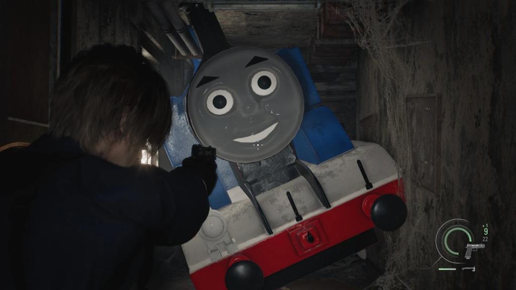 Resident Evil Requiem Thomas the Tank mod