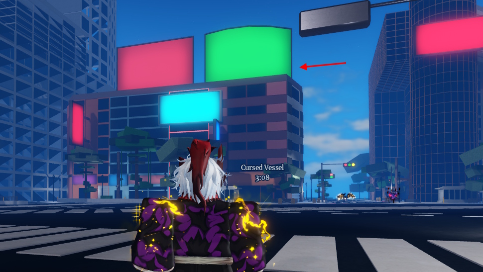 Shibuya building behind Yuji