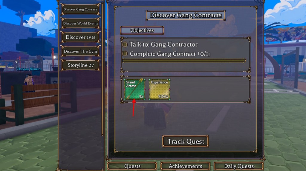 Stand Arrow in Bizarre Lineage