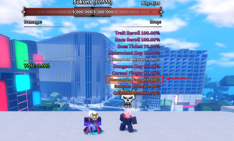 Sukuna boss Dismantle Fang Sailor Piece