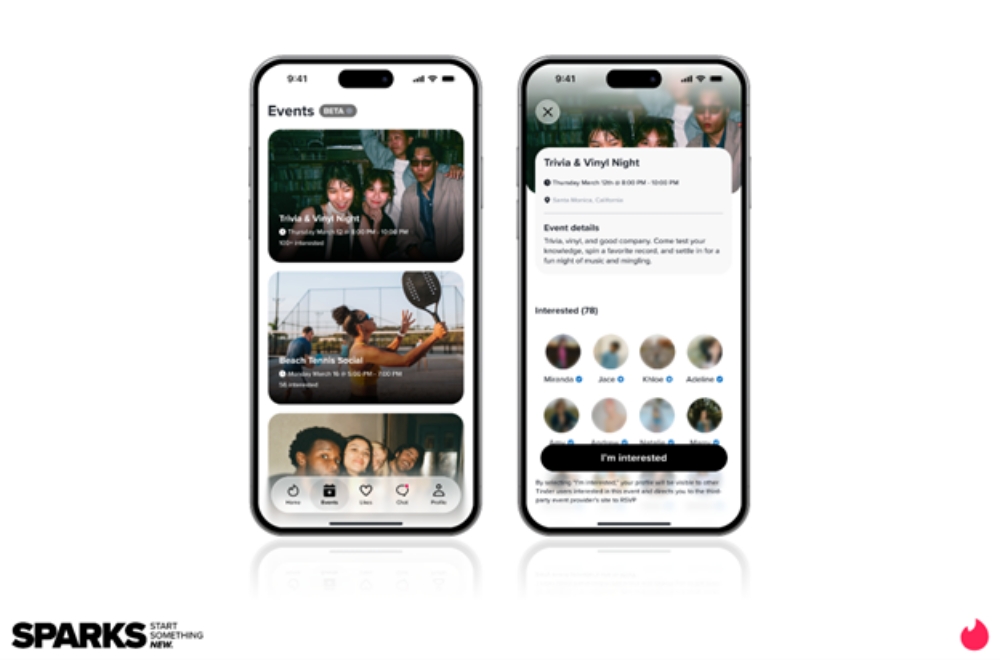 Tinder New Events Tab Showcase