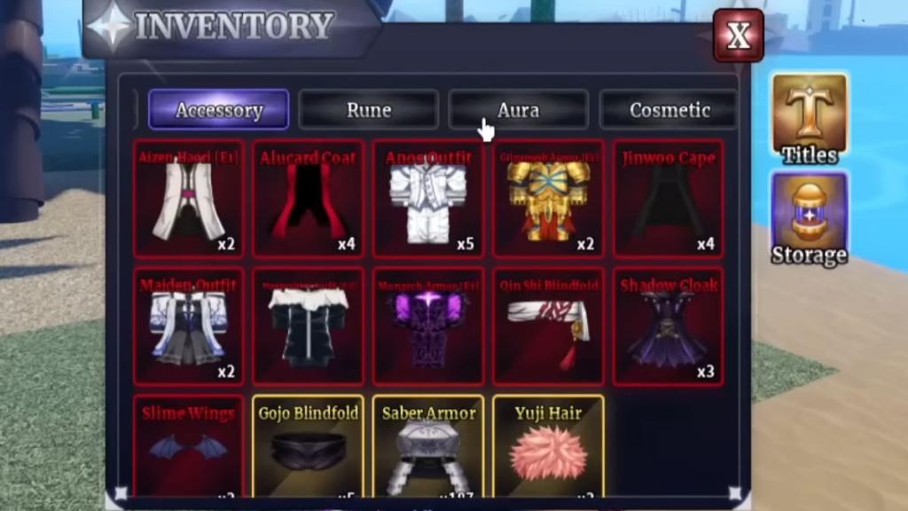 Use Sailor piece accessories