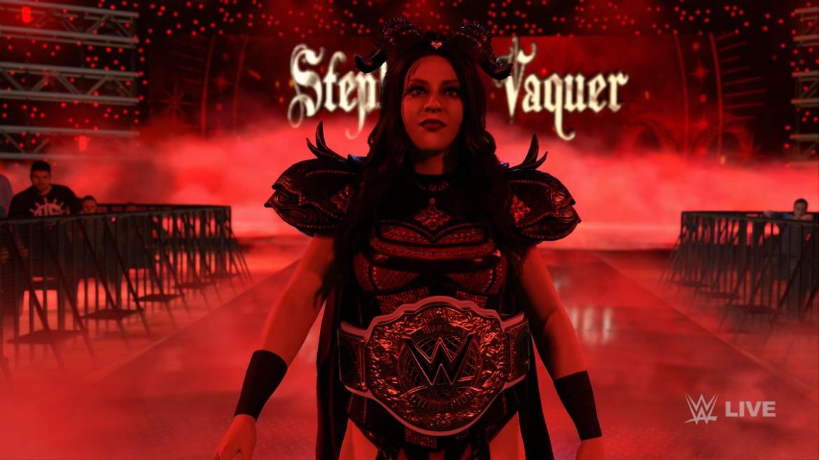 Stephanie Vaquer entrance in WWE 2K26