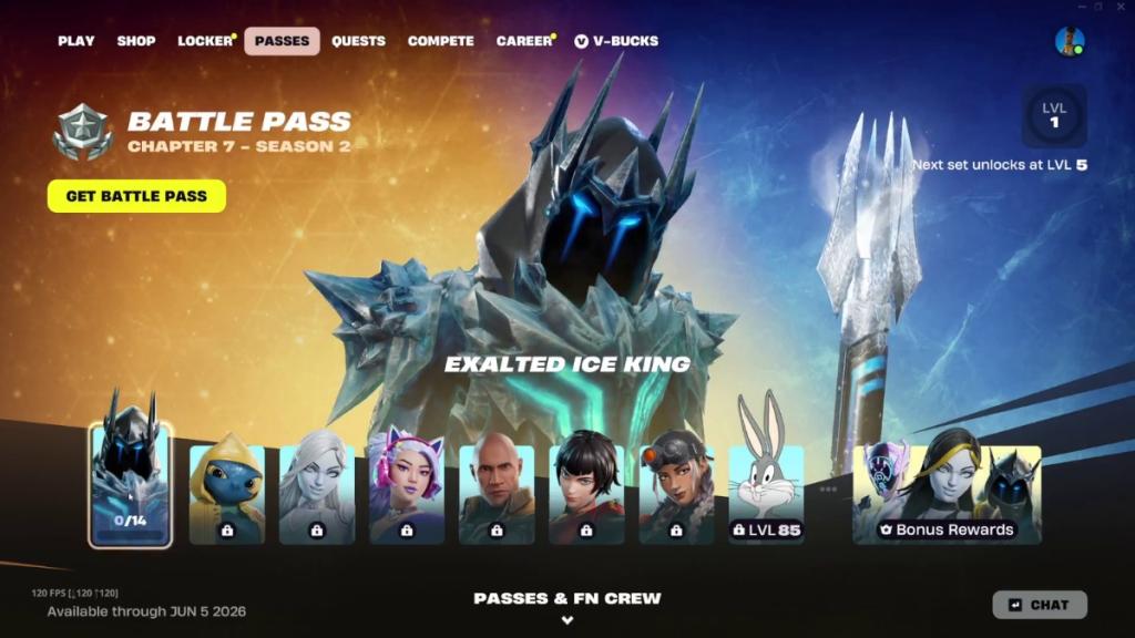 Fortnite Showdown Pass Main Page