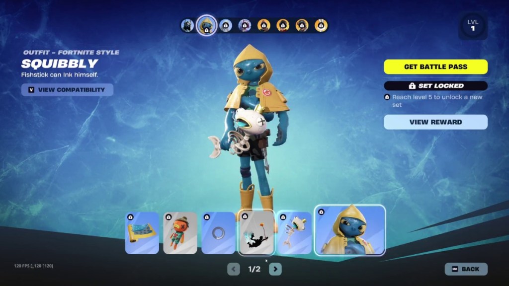 Fortnite Showdown Pass Squibbly Set