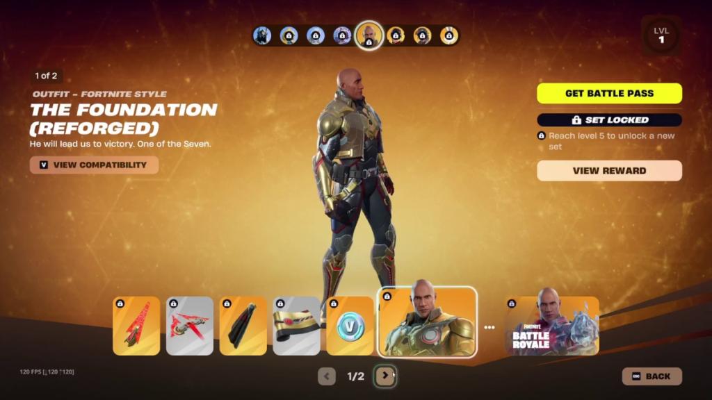 Fortnite Showdown Pass Reforged Foundation Set