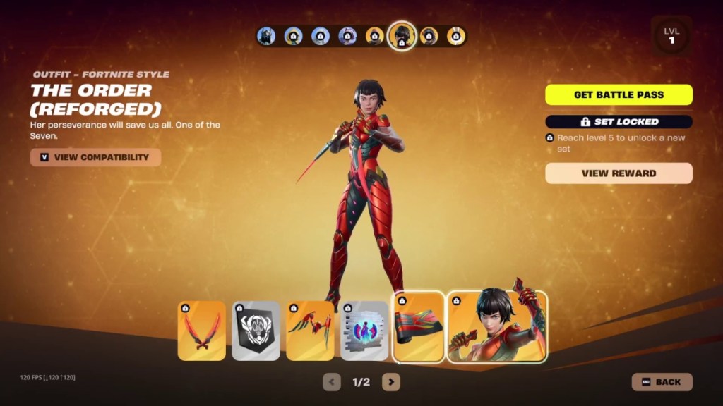 Fortnite Showdown Pass Reforged Order Set