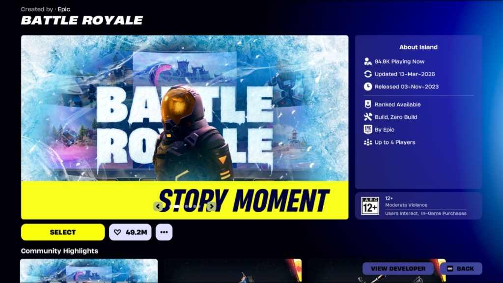 Fortnite Story Moment
