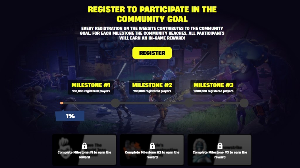 Fortnite Save the World Milestone