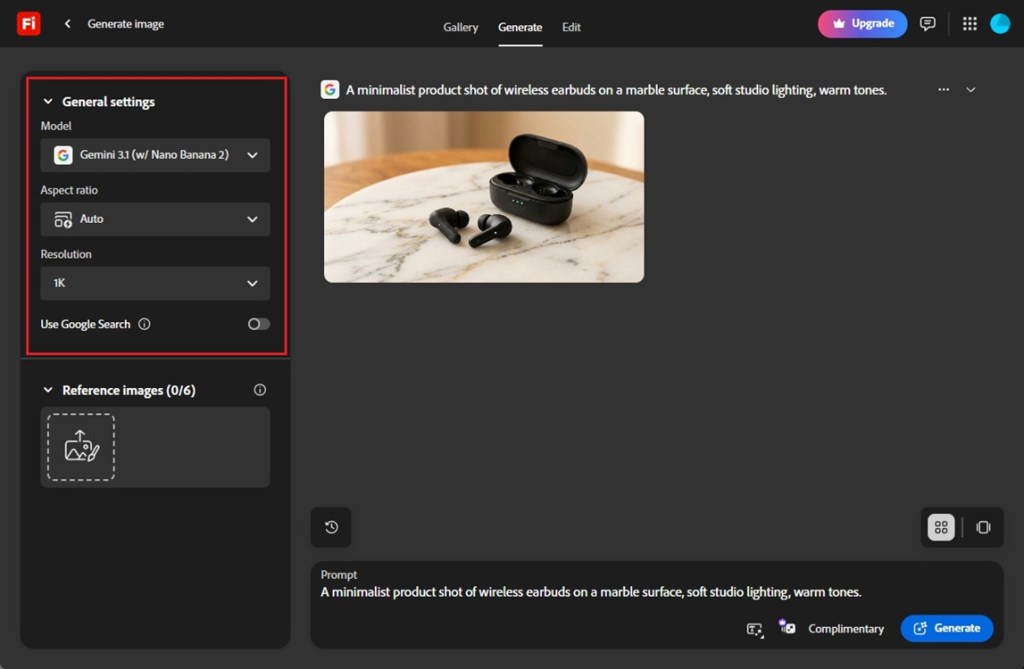 generate ai images in adobe firefly