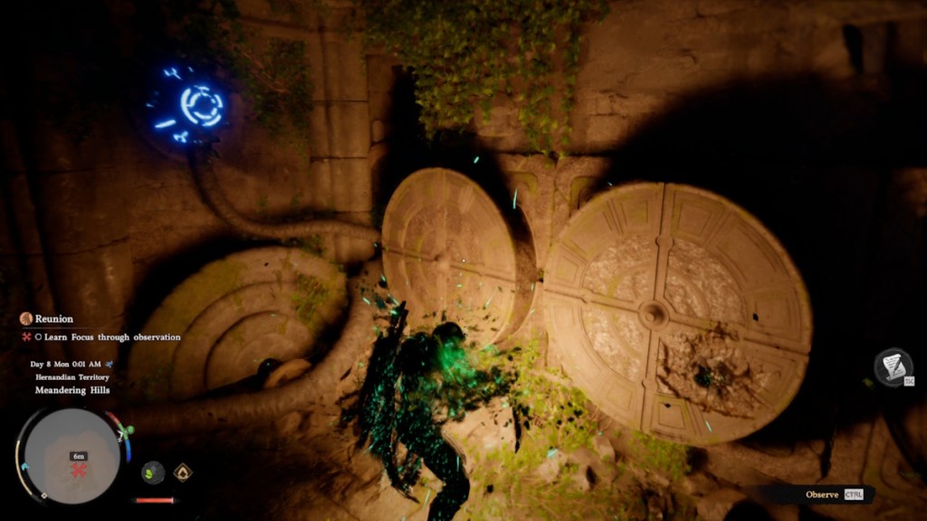 Hitting the left circle  in the Ancient Ruins