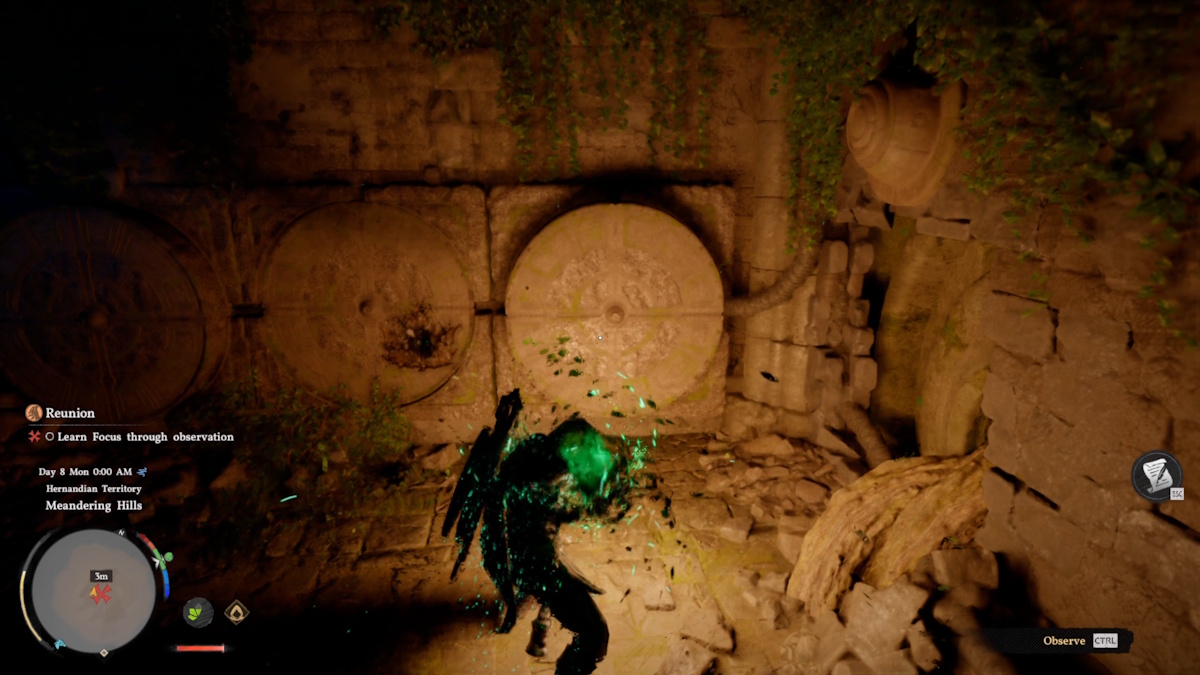 Hitting the right circle in the Ancient Ruins