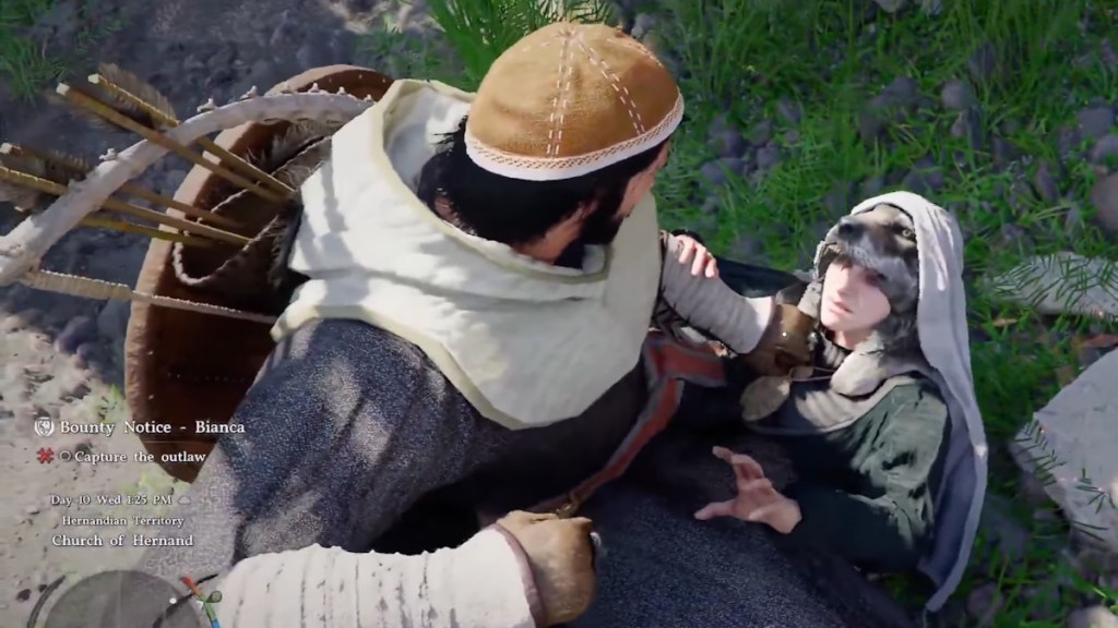 Knocking down Bianca and arresting her in Crimson Desert