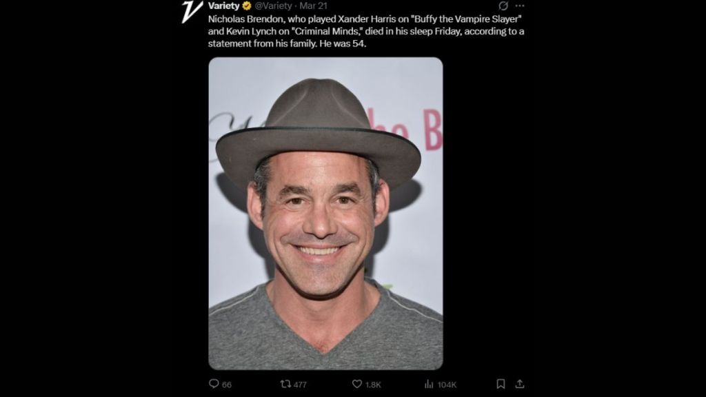Nicholas Brendon passes away at 54