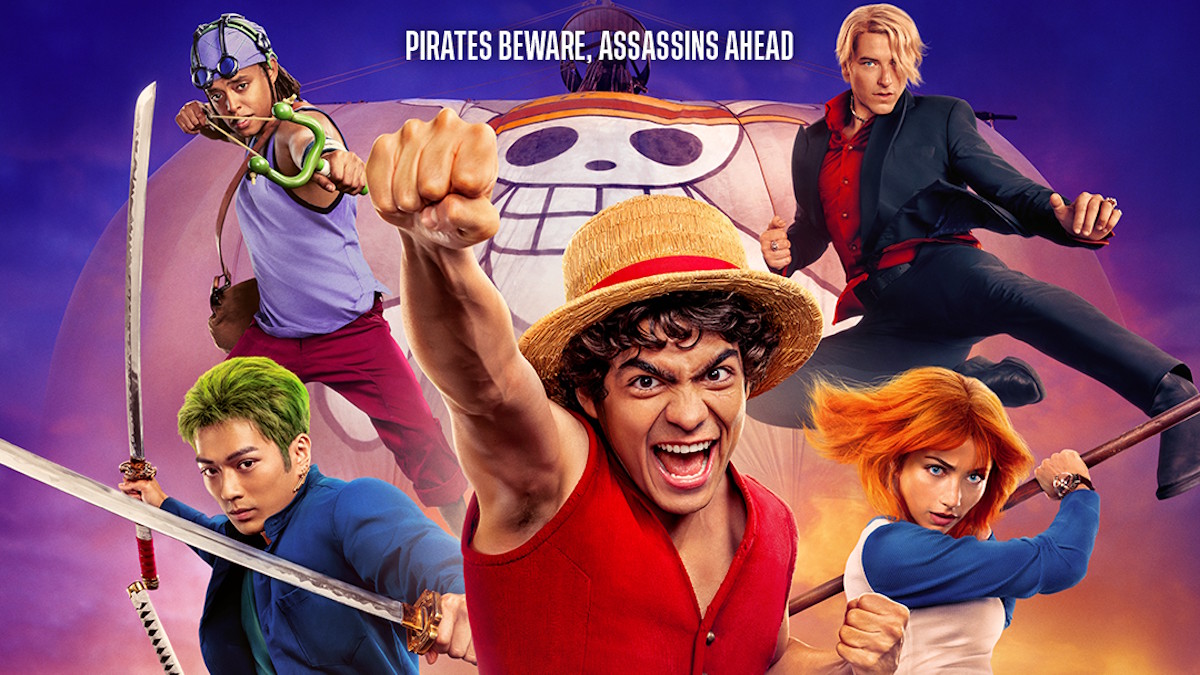 Live-action One Piece season 2 new poster featuring Luffy, Nami, Zoro, Sanji, and Usopp