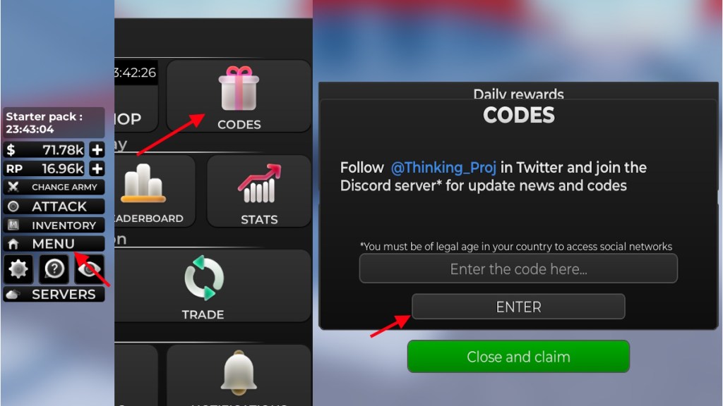 redeem Noob Army Tycoon codes