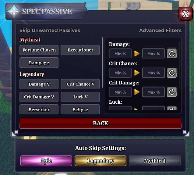 sailor piece spec passive filters