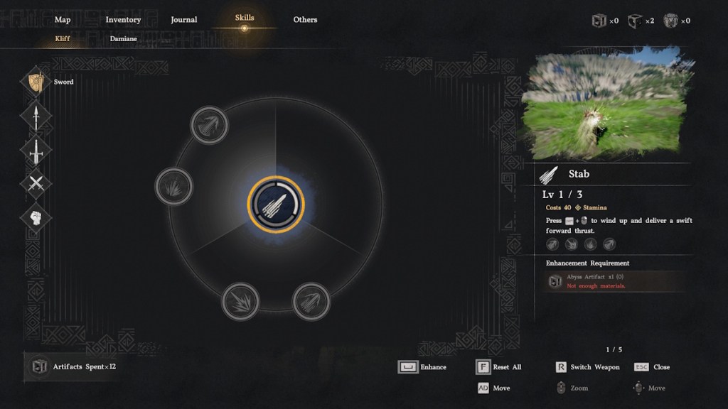 Stab skill in Crimson Desert