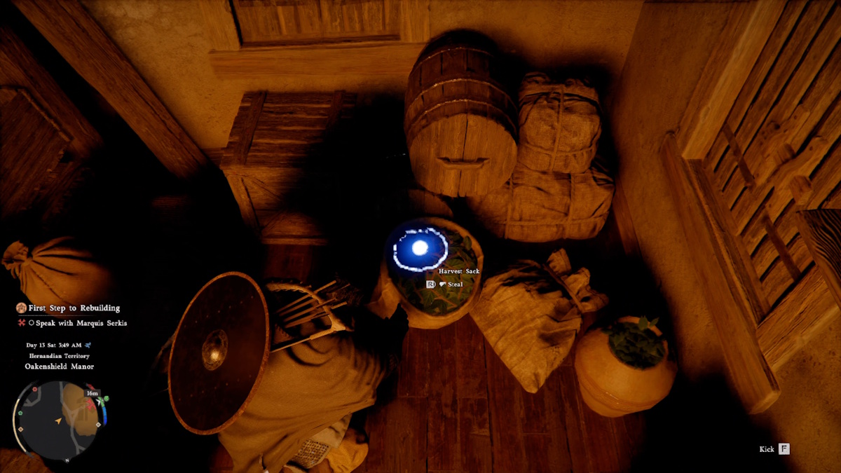 Stealing option unlocked after equipping a mask in Crimson Desert