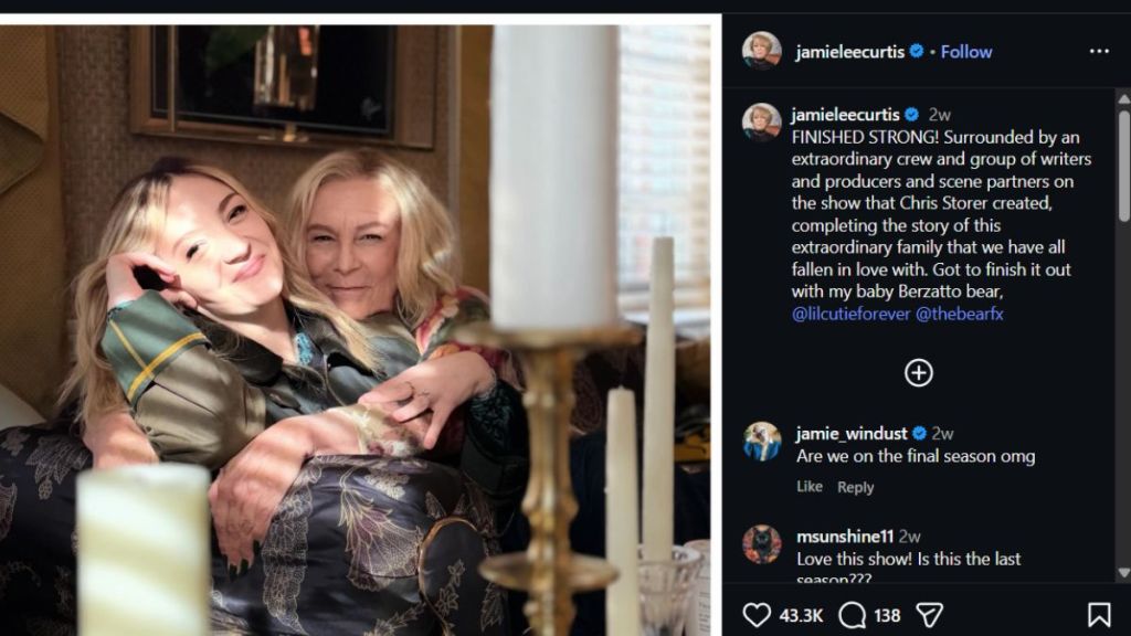 Jamie Lee Curtis Instagram post