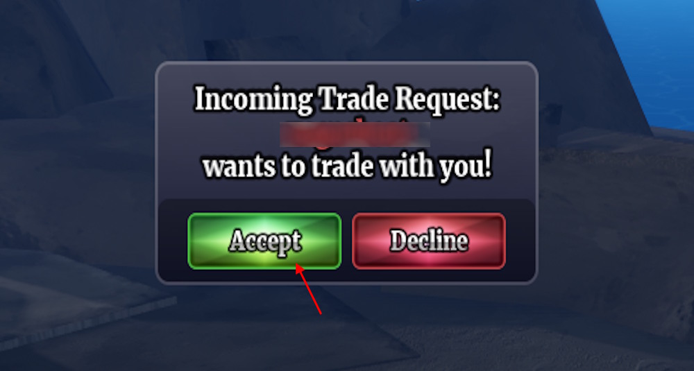 Accept trading request in Sailor Piece