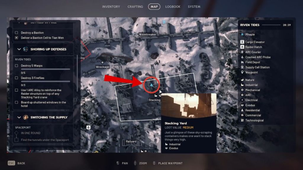 Arc Raiders Shoring Up Defenses Quest Map 1