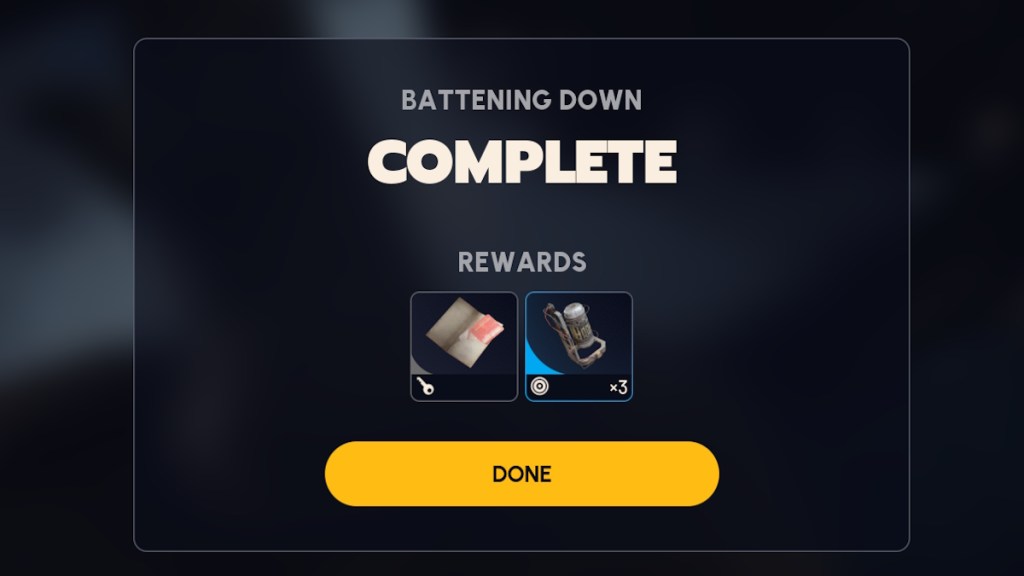 Battening Down quest rewards in Arc Raiders