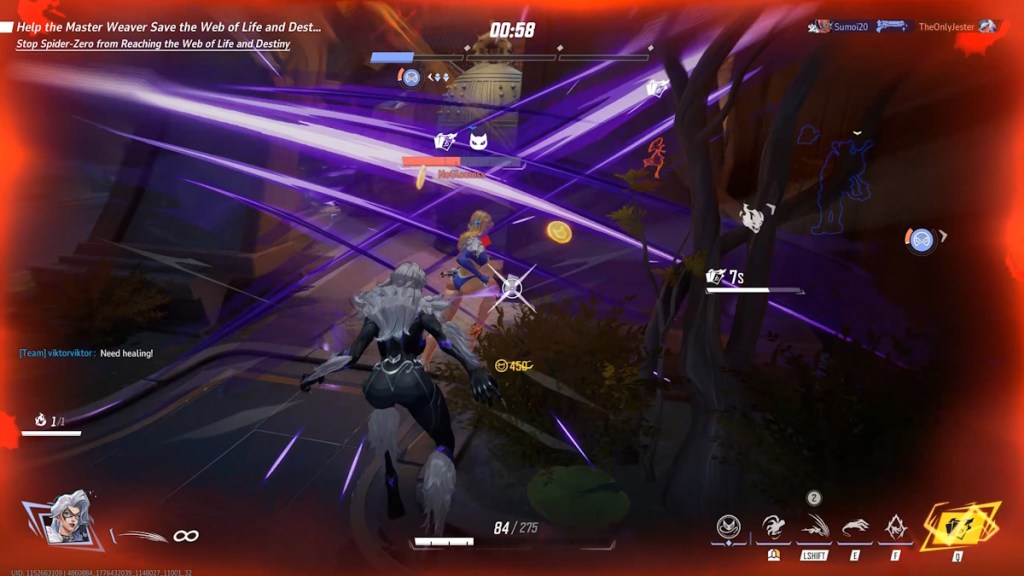 Black Cat's Ultimate Slash attack in Marvel Rivals