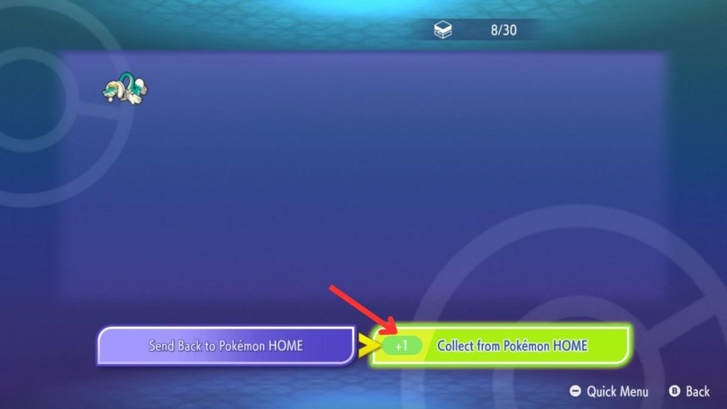 Collect Pokemon from HOME