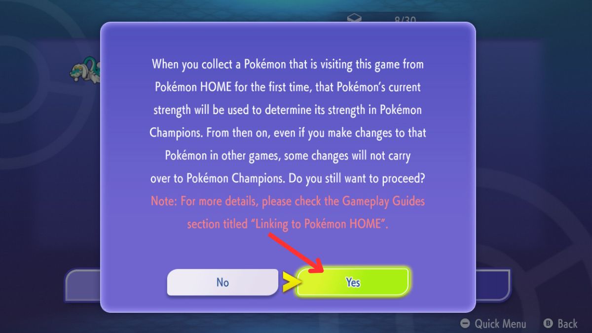 Collect Pokemon from HOME