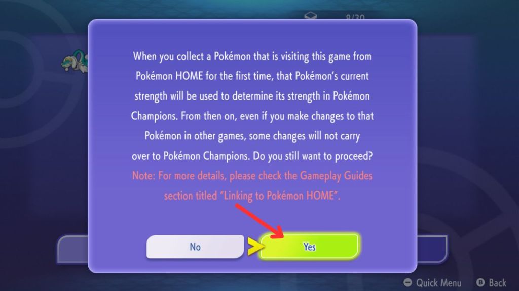 Collect Pokemon from HOME