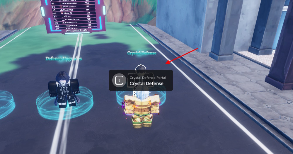 Crystal Defense start NPC Sailor Piece