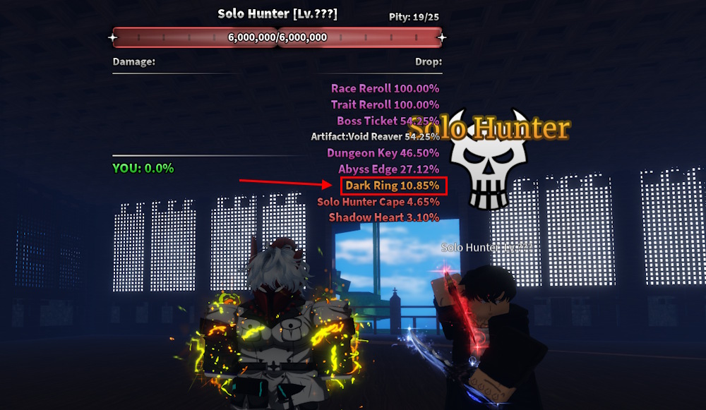 Dark Ring from Solo Hunter boss Sailor Piece