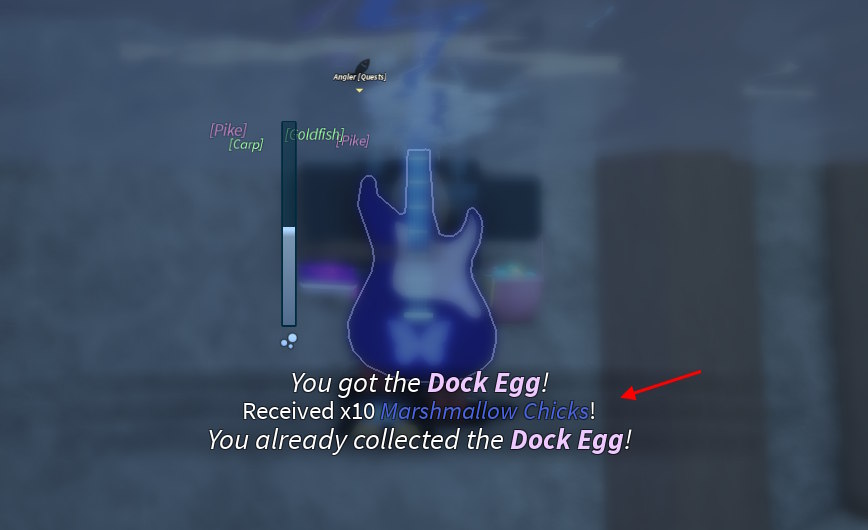 Egg collect reward Fisch
