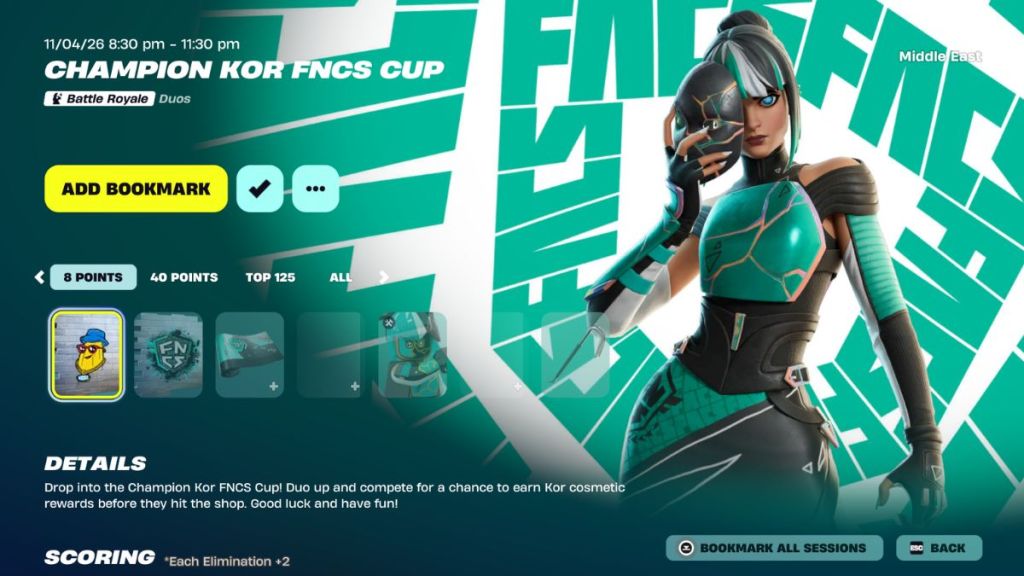 Fortnite Champion Kor FNCS Cup