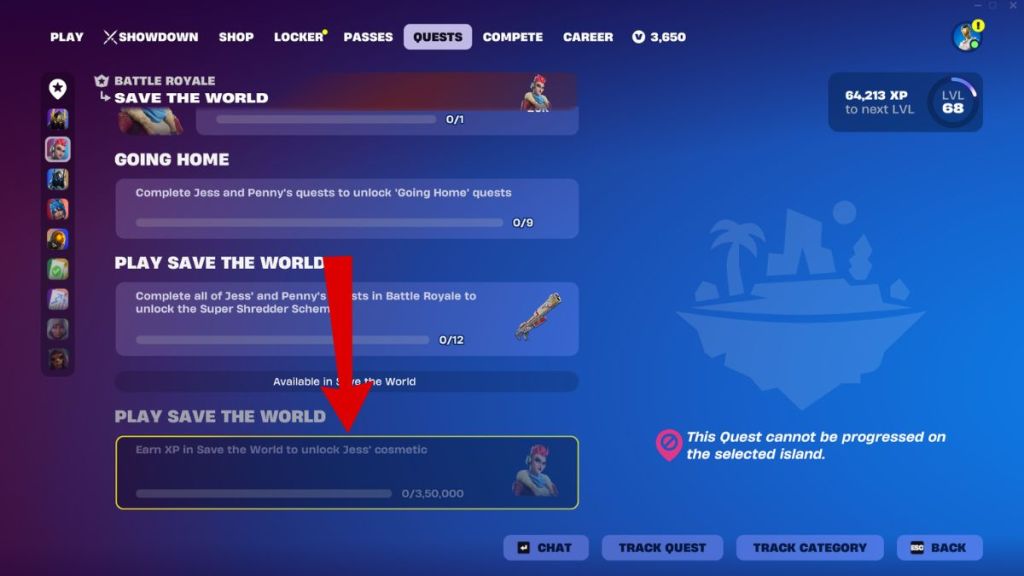 Fortnite Jess Save the World Skin Milestone