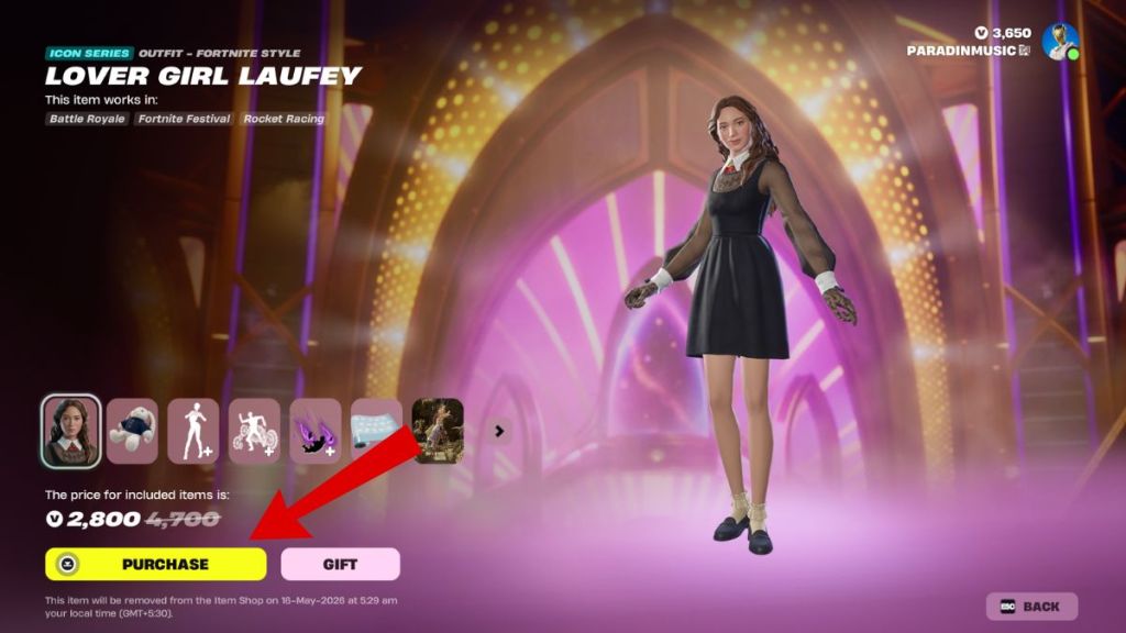 Fortnite Laufey Skin Item Shop