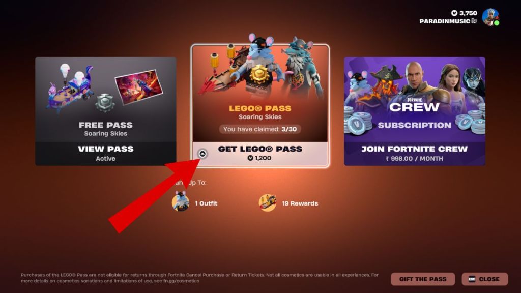 Fortnite Rat Skin KD Rattical LEGO Pass